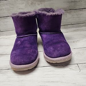 UGG Boot Kids MINI BAILEY BOW II Violet Bloom Size 3 Purple